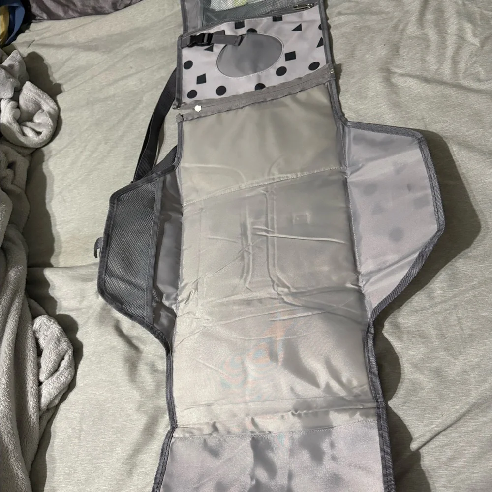 Gray & Yellow Geometric Baby Bag Organizer Crossbody